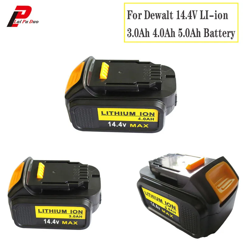 

For Dewalt 14.4V 3.0Ah 4.0Ah 5.0Ah Li-Ion Power Tool Replacement Battery DCB140 DCB141-XJ DCB145