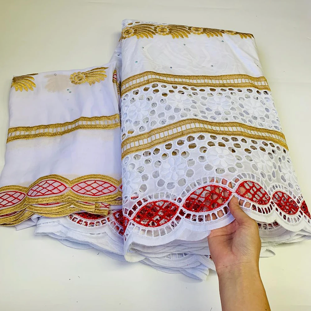 

White Color bazin Lace Fabrics With Stones Nigerian Embroidery Bazin Riche Party Dress High Quality French Lace Fabrics