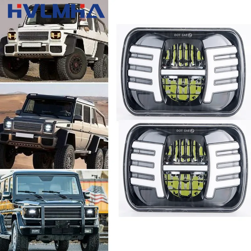 Светодиодные фары 5x7 дюймов дальнего/ближнего света 7x6 для Jeep Wrangler YJ Cherokee XJ H4 Plug H6054