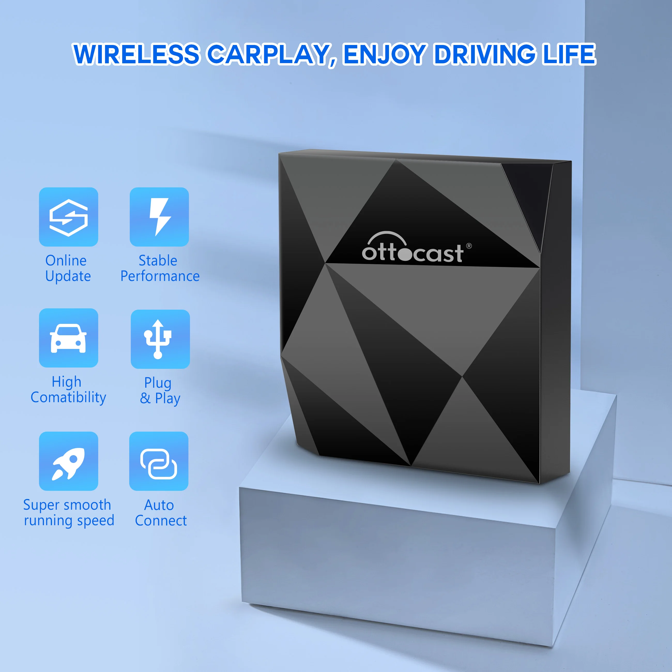 $79.60 U2-Air Wireless CarPlay Adapter 3.0 connect faster on OEM car come with wired CarPlay for original Multimedia Player via USB