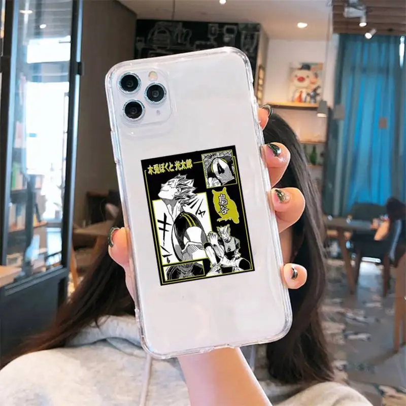 

Oya Haikyuu Love Volleyball Phone Case Transparent for iPhone 6 7 8 11 12 s mini pro X XS XR MAX Plus cover funda shell