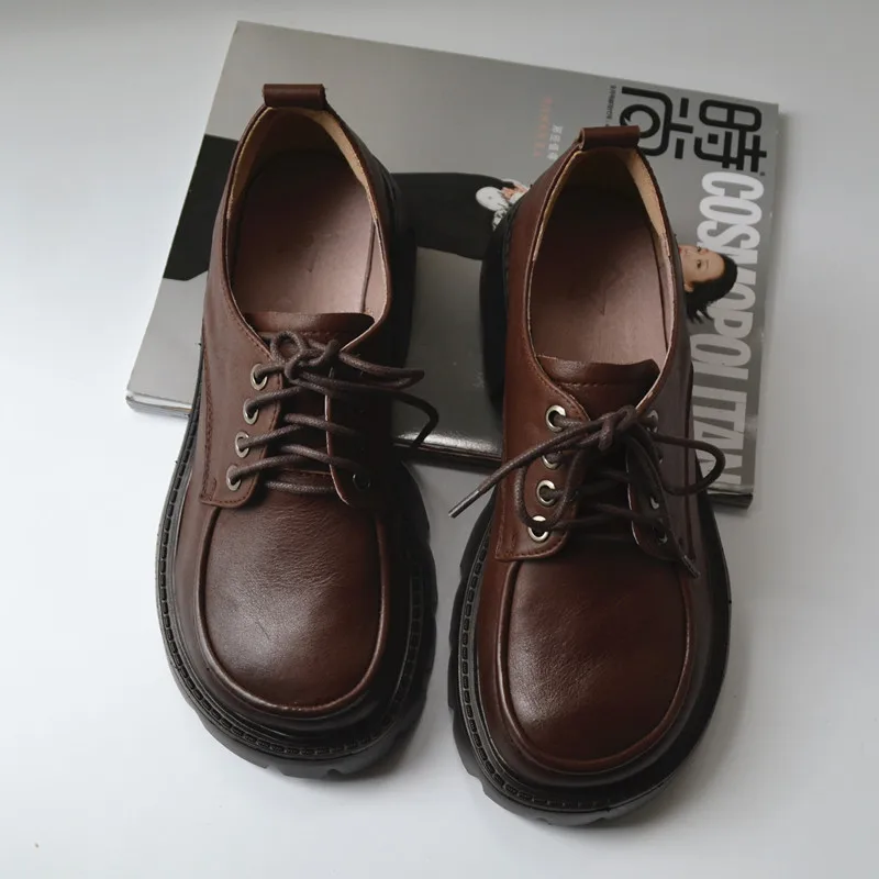 

Женская обувь на плоской платформе, 100% натуральная кожа, женская обувь на плоской подошве, 2021 Повседневная Женская Вулканизированная обувь