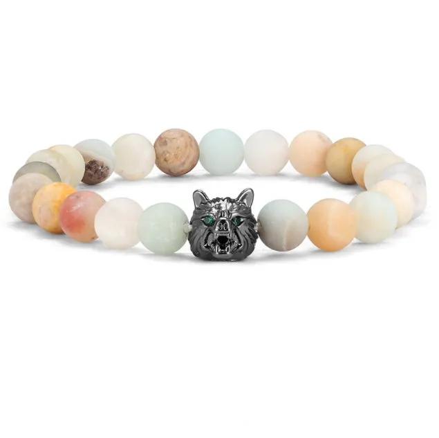 8 мм волк Золото Серебро Медь cz Циркон кубический цирконий бусины богемный Йога