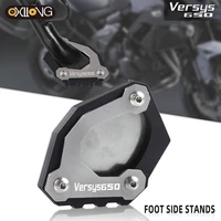 motorcycle kickstand foot side stand extension enlarger pad support for kawasaki versys 650 2015 2016 2017 2018 2019 2020 2021