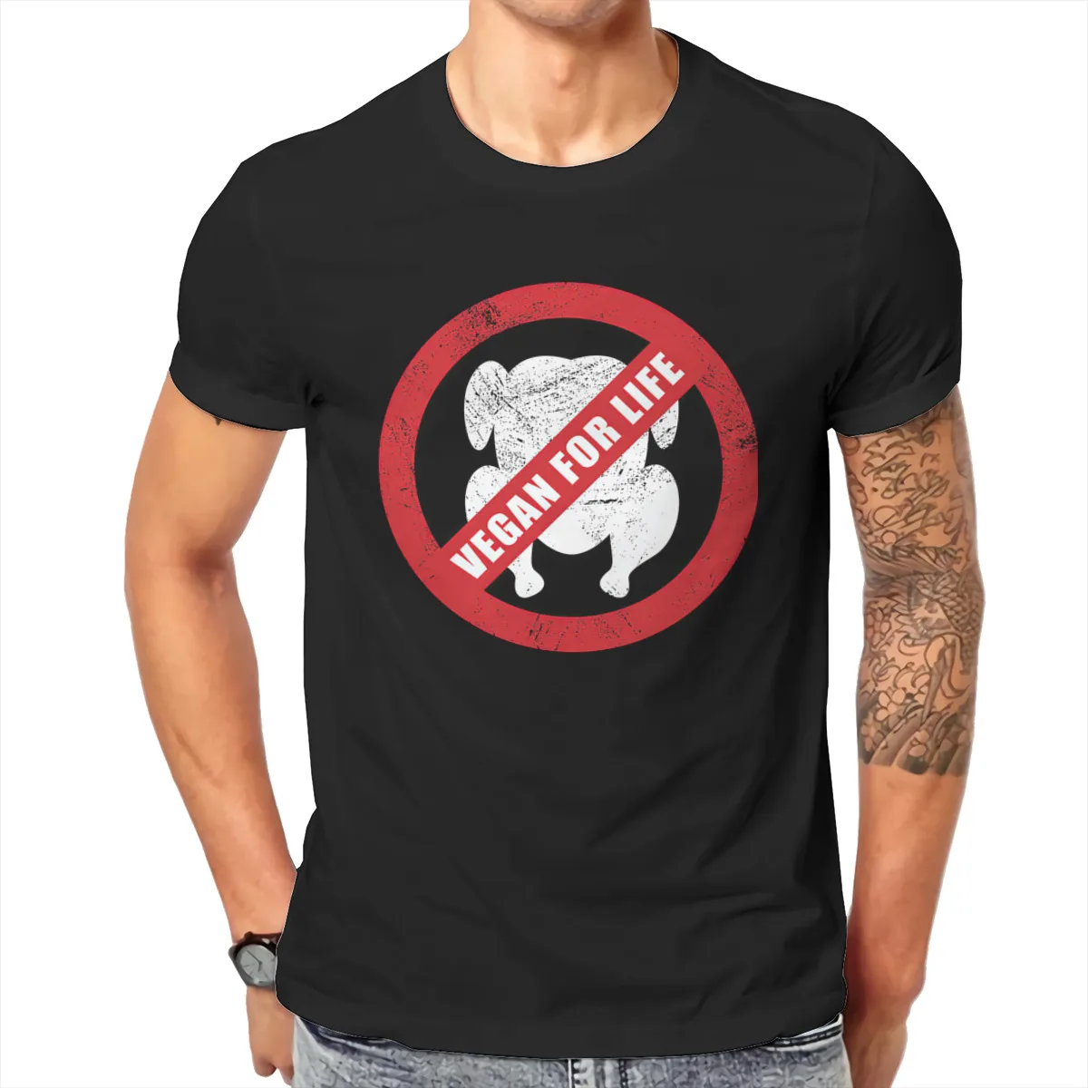 

Vegan for Life T shirt Men T shirt summer T-shirt