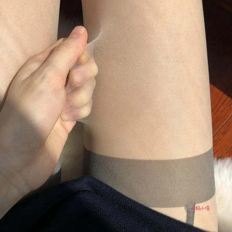 10D длинные шелковые чулки колготки с открытой промежностью сексуальные серые