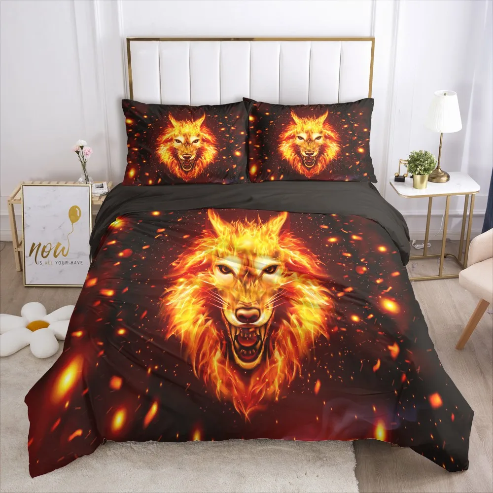 

3D Bohemian Duvet Cover Set Wolf Bedding Sets Quilt Covers Pillowcases Blanket Cases Full Twin Single Double Size Bed Linen