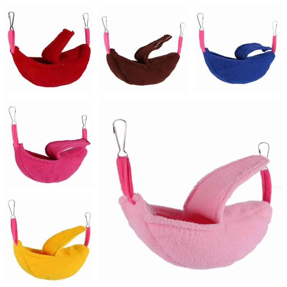 

Hamster Winter Warm Nest Swing Hammock Small Pet Banana Hammock Guinea Pig Banana Nest Hamster Cage Moon House