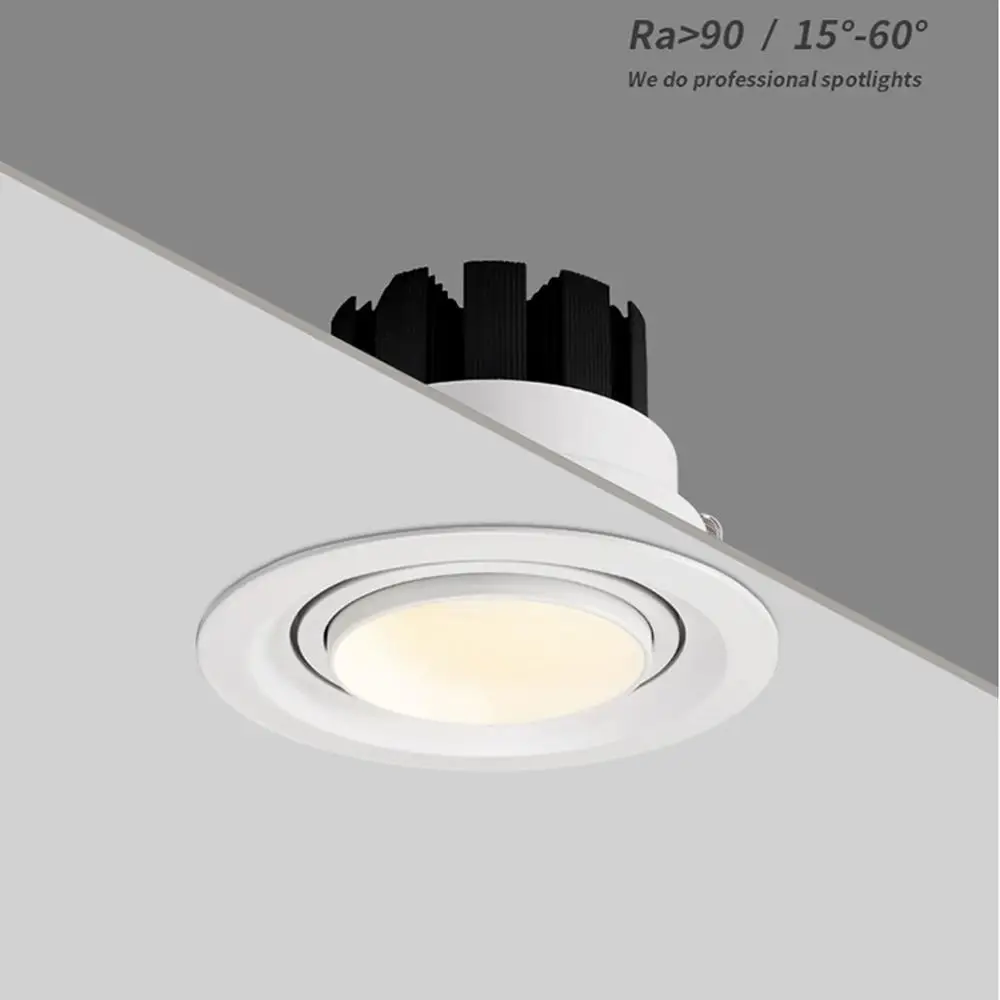 

Spotlight Embedded LED Ceiling Lamp Household Living Room Ceiling Zoom Spotlight Bull's Eye Trunk Lights Cob Downlight