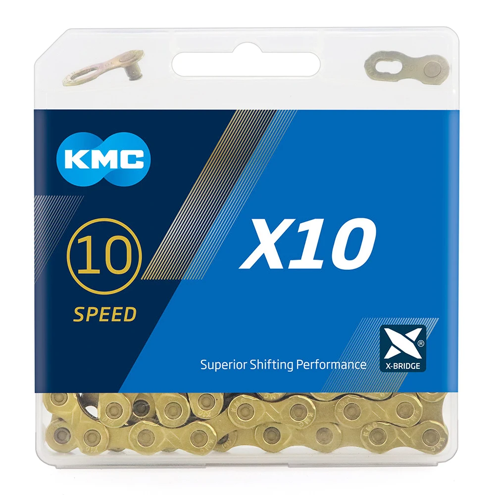 

Original KMC X10 Bike Chain 10 Speed X10EL X10.93 Mountain Bike Bicycle Chain With Magic Button For Road MTB Crankset Bike Parts