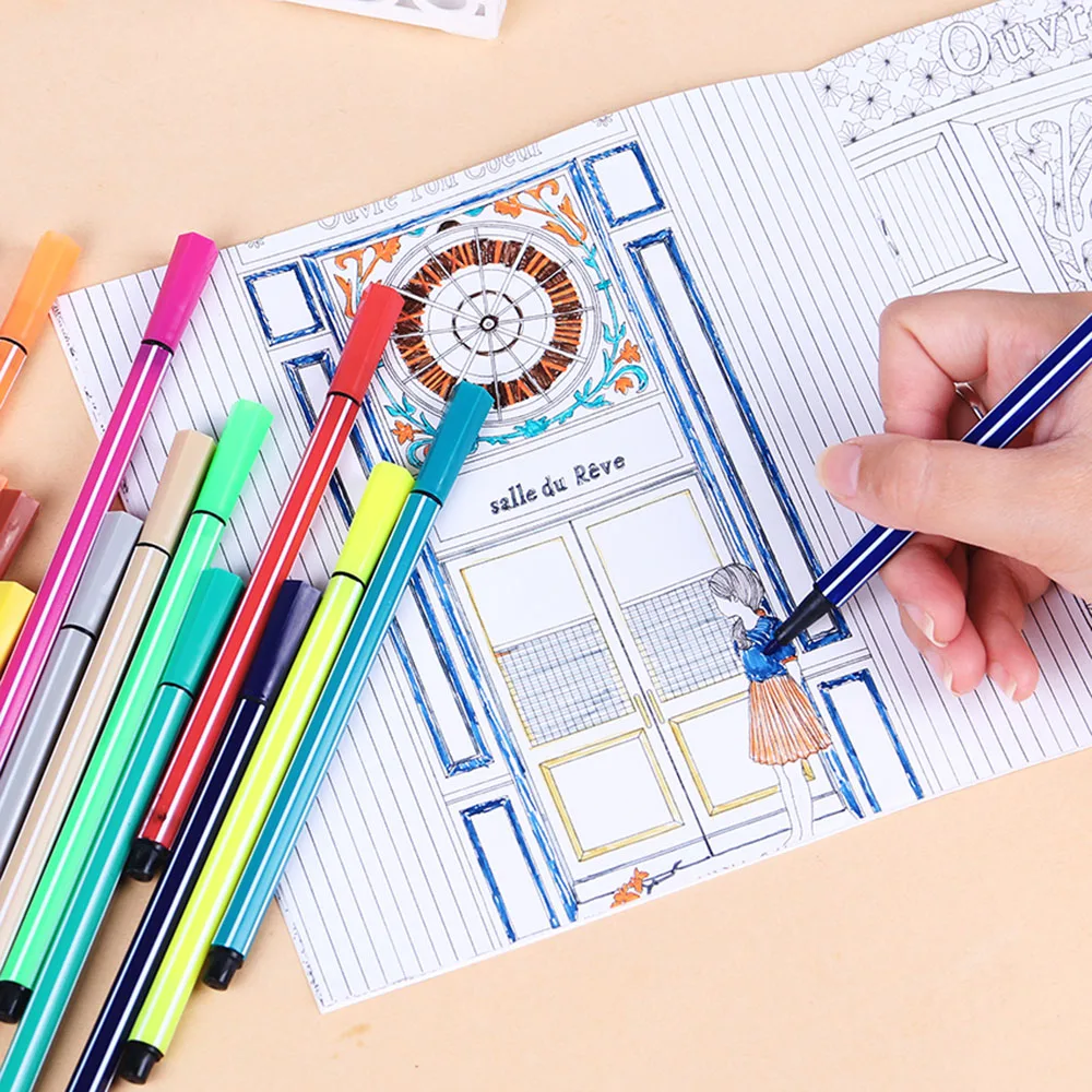 24 стр. цветок Мандала книжка раскраска для детей и взрослых снять стресс убить