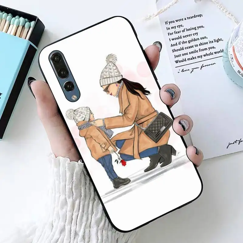 Чехол для телефона TOPLBPCS мамы дочки сына папы huawei P8 P9 p10 p20 P30 P40 pro lite psmart 2019 |