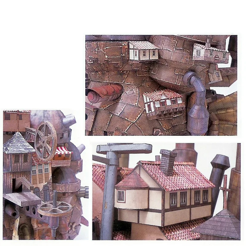 

Howls Moving Castle DIY 3D Paper Model Building Kit Cardboard Art Crafts Child Educational Puzzle Toys