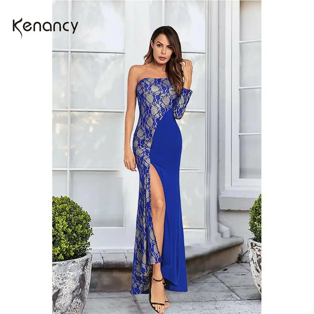 Сексуальное кружеввечерние вечернее платье Kenancy с одним открытым плечом