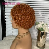 99j human hair pixie curly t part wig short curly pixie cut wig orange 1b30 13x5x1 brazilian human hair for women iamyou