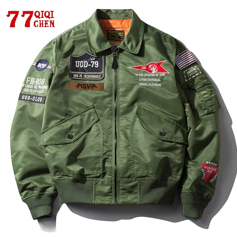 Куртка бомбер мужская летная винтажная уличная одежда пальто ВВС Повседневная