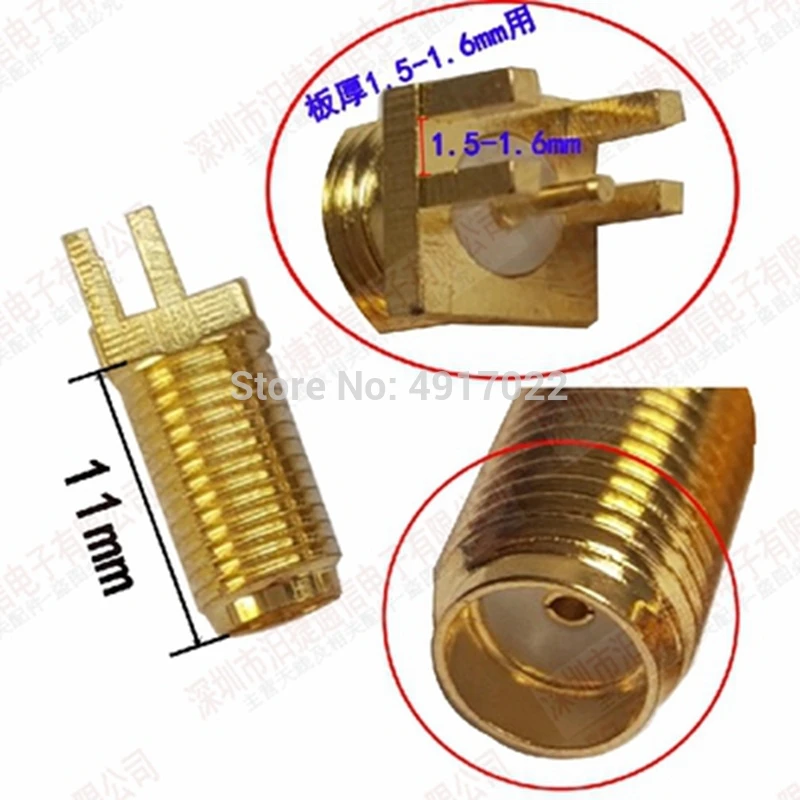 10 шт. SMA типа Мама или RP-SMA женский (шип) RF соединитель гайка солдатом PCB зажим край