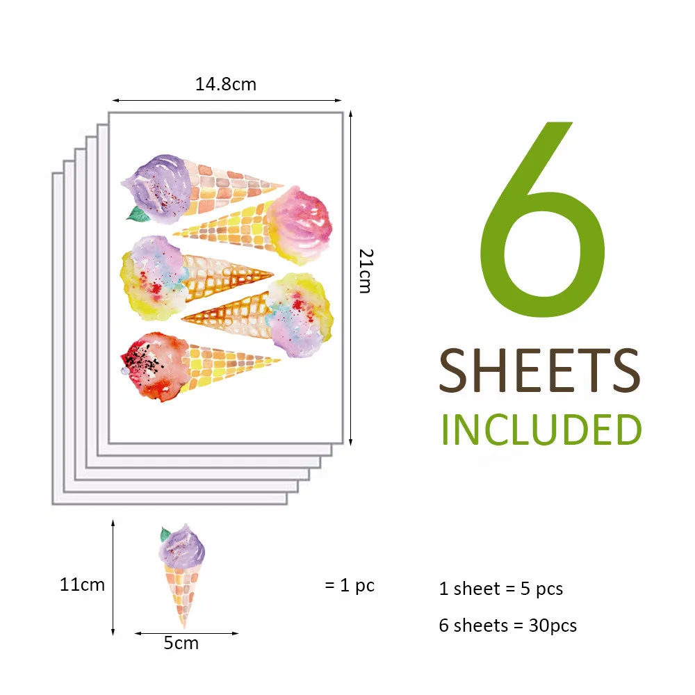 Наклейки на стену с изображением мороженого из мультфильма креативные наклейки