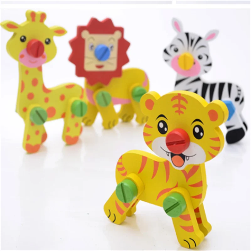 2 шт. детский Деревянный конструктор гайка|Игровые фигурки и трансформеры| |