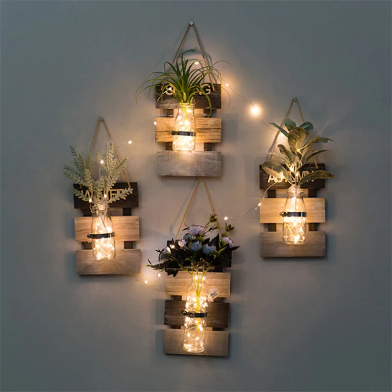 Креативная Скандинавская настенная стеклянная ваза для гидропонных растений с