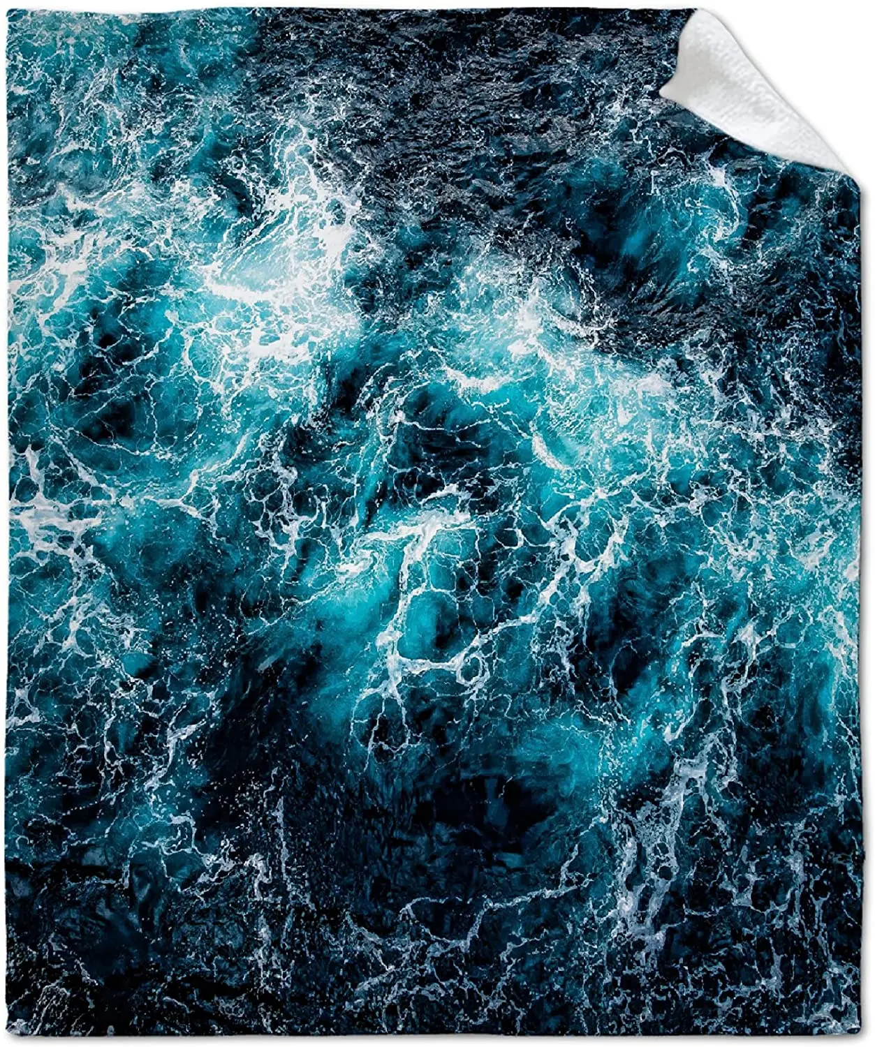 

Ocean Wave Blanket Throw, The Best Gift for Family Friends, Flannel Fleece Microfiber Lightweight Soft Cozy Blanket