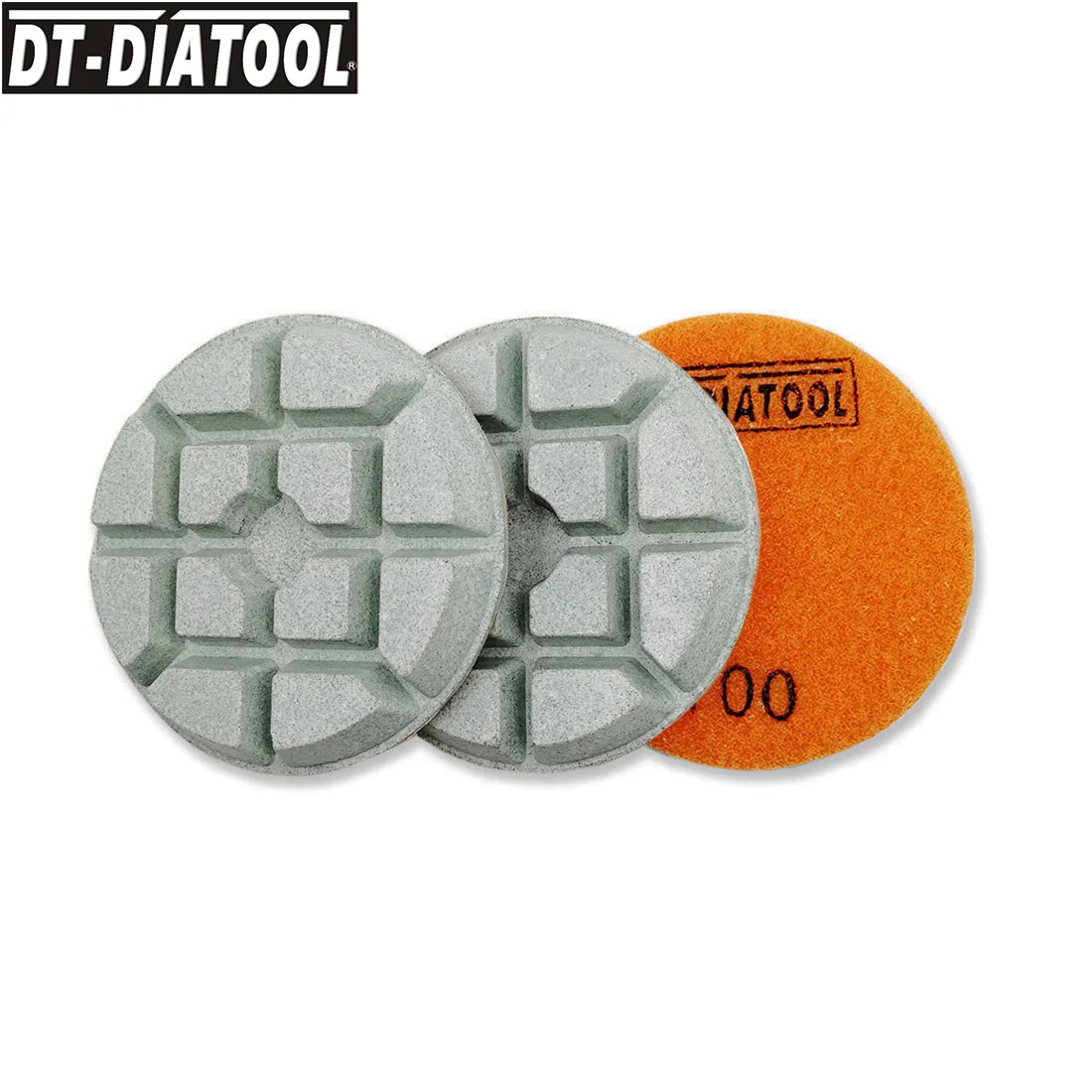 

DT-DIATOOL 3pcs/set Dia 80mm/3" Grit#100 Diamond Concrete Polishing Pads Thickened Resin Bond Sanding Discs For Repairing Floor