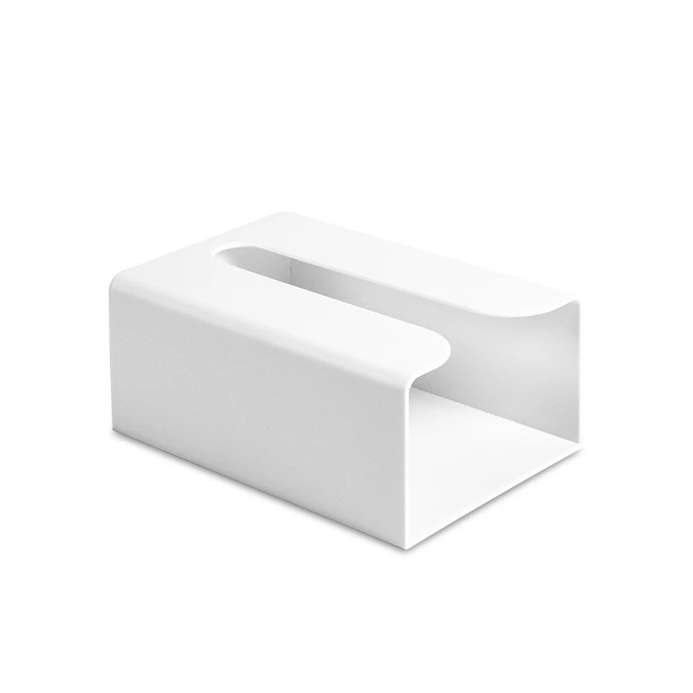 Plastic Tissue Box Wall-Mounted Solid Color Paper Holder Simple Design Storage Boxes For Bathroom | Дом и сад