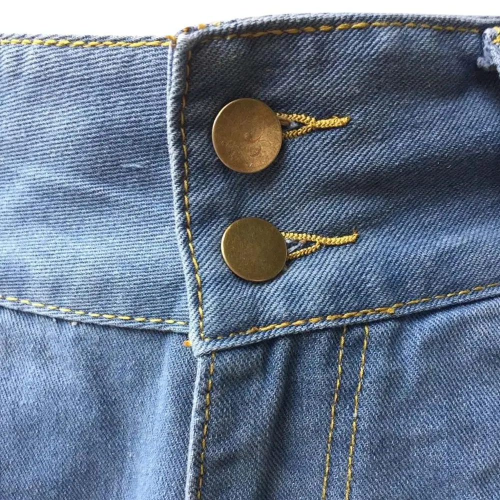 

2018 Korean Summer female Sexy High Waist Denim Shorts Women Worn Loose Burr Hole Jeans Shorts Loose Shorts spodenki ED