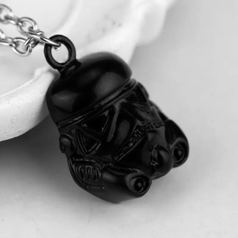 Горячие 3D Звездные войны робот BB8 R2D2 C-3PO Модель брелок Подвеска металлический брелок для мужчин и мальчиков подарок Звездные войны персонаж автомобиля брелок Декор - Цвет: Black