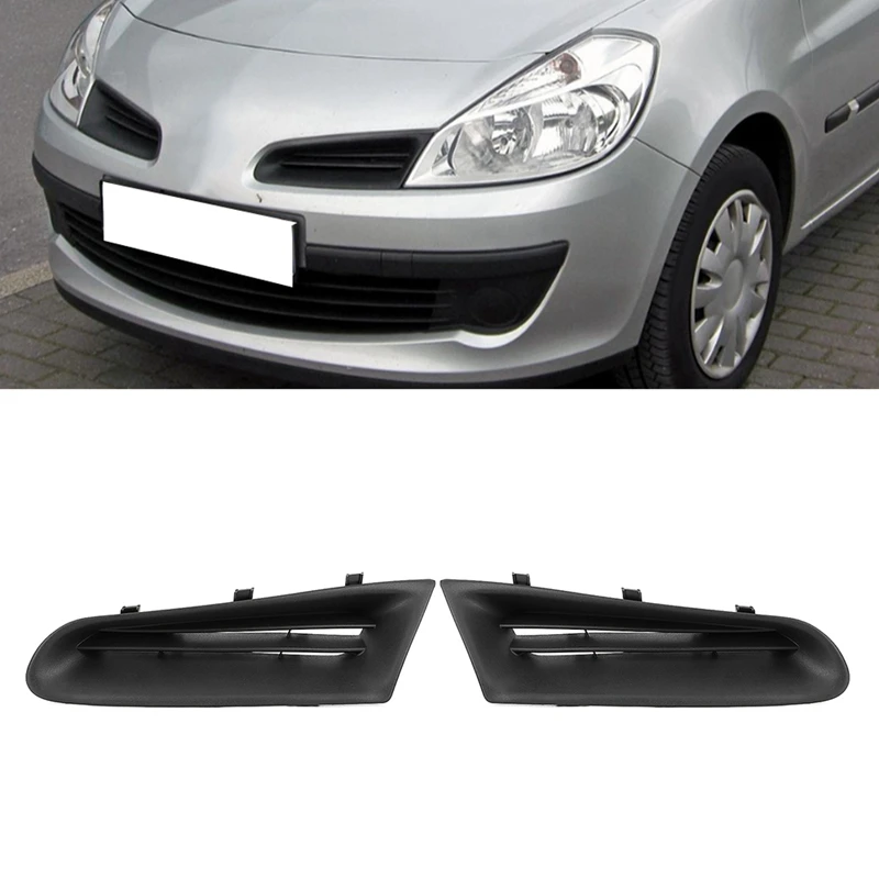 

1 Pair Front Bumper Upper Grille 7701208684 for Renault Clio MK3 2005-2009