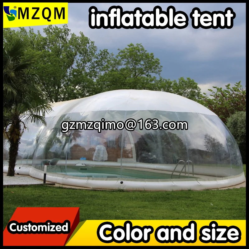 Индивидуальная прозрачная надувная Крышка для бассейна MZQM продажа товара |