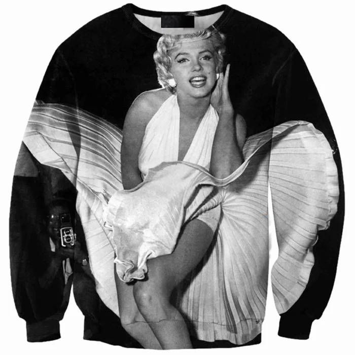 

Cnuuikuek толстовки для мужчин с 3D принтом Монро толстовка с длинным рукавом пуловер популярный бренд мужские толстовки