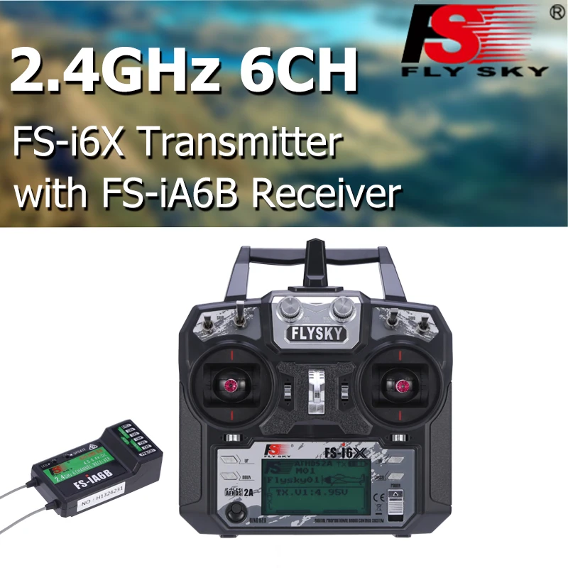 Оригинальный Flysky FS i6X 2 4 ГГц 6CH AFHDS 2A пульт дистанционного управления Передатчик с