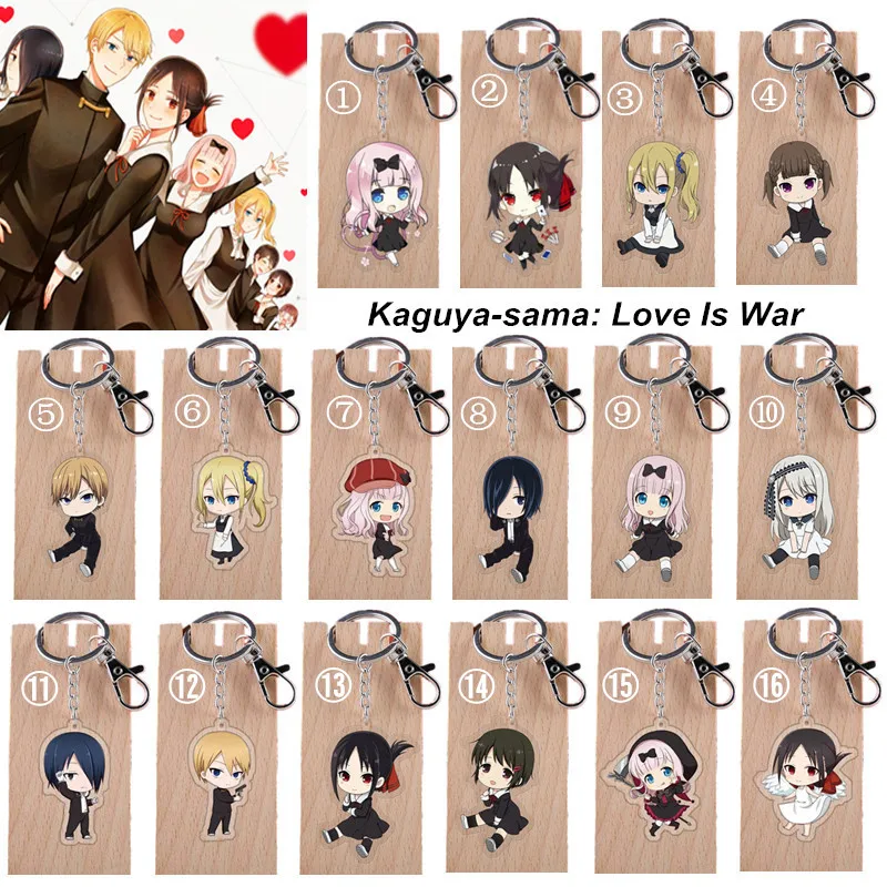 

Kaguya-sama: Love Is War Acrylic Keychain Shirogane Miyuki Key Chain Shinomiya Kaguya Fujiwara Chika Yu Ishigami Miko Lino
