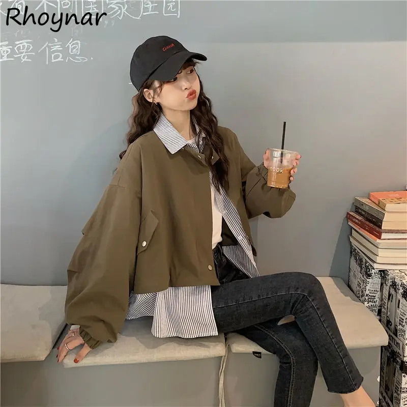 

Базовые Куртки, Женская весенняя одежда, новинка, стильная уличная одежда-карго в стиле пэчворк, Студенческая универсальная уличная одежда ...