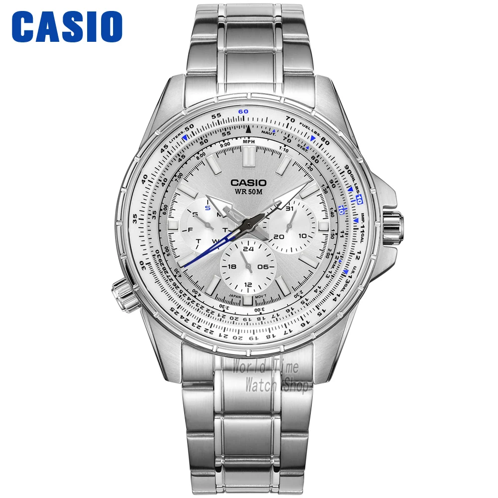 MTPSW320D7A Casio Часы летные часы Мужские лучший бренд класса люкс набор кварцевые мужские часы 50 м водонепроницаемые спортивные военные часы светящиеся мужские часы relogio masculino reloj hombre erkek kol saati montre homme - Цвет: MTPSW320D7A