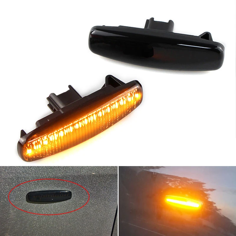 

2pcs Smoked No Error LED Side Marker Light Indicator Turn Signal Lights For Nissan Murano, PNZ51, TNZ51, Z51, Z51R, Z51Z