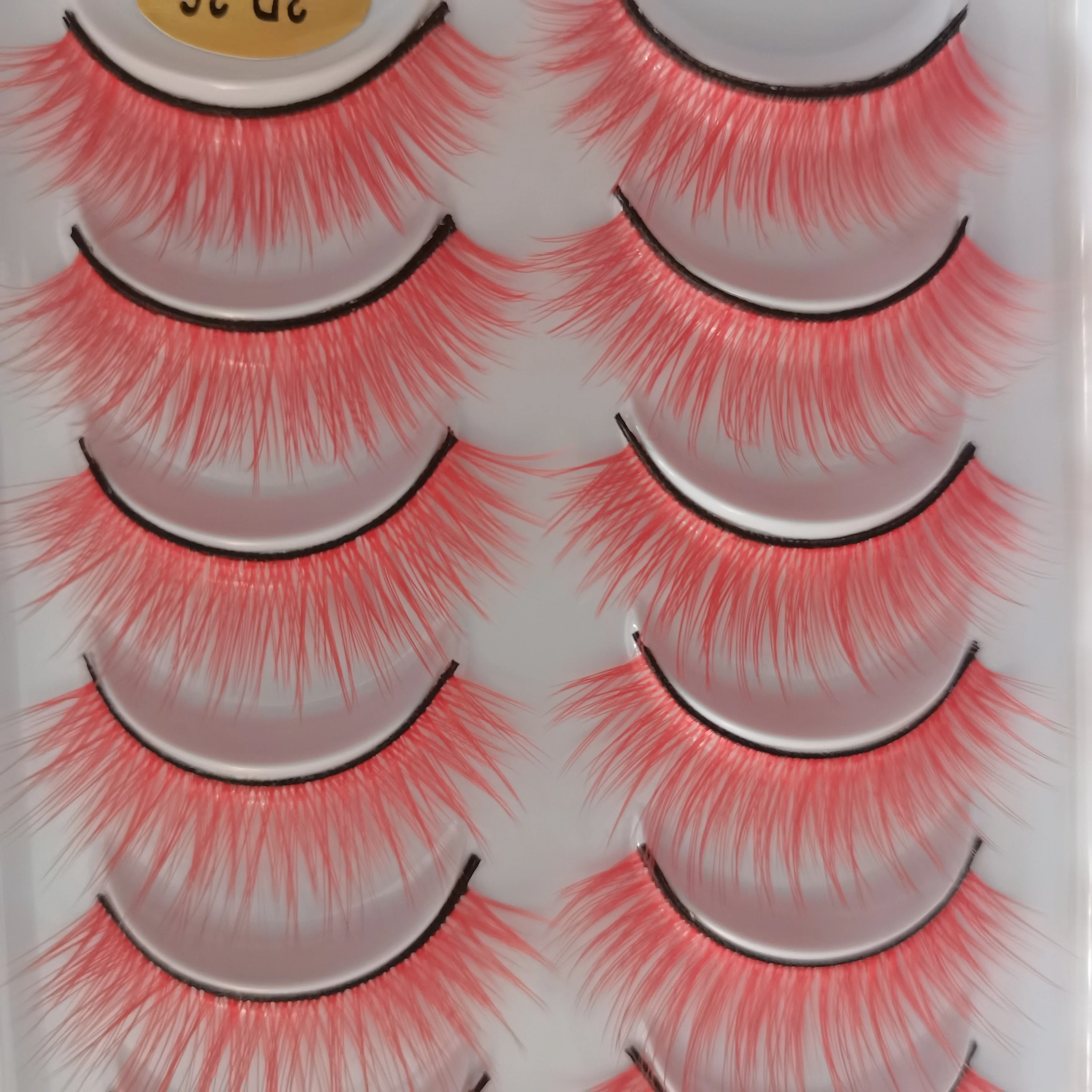

10 Pair 3D Lashes Handmade Reusable Natural red Eyelashes Cruelty Free Luxury Mink Eyelashes Makeup maquiagem faux cils