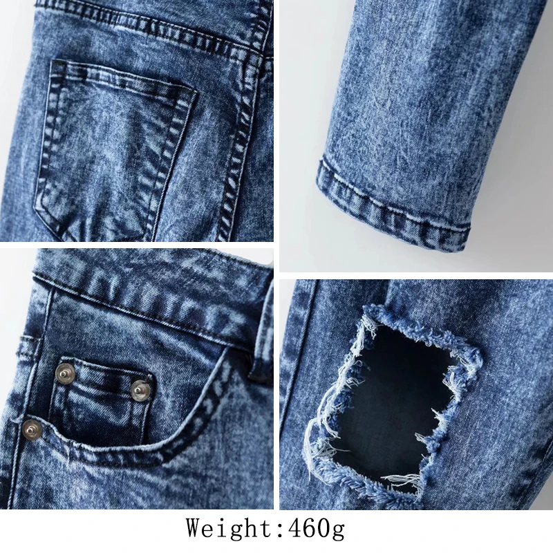 

HStar 2020 spring women casual solid jeans high waist female straight pants zipper fly ladies hole full length jeans