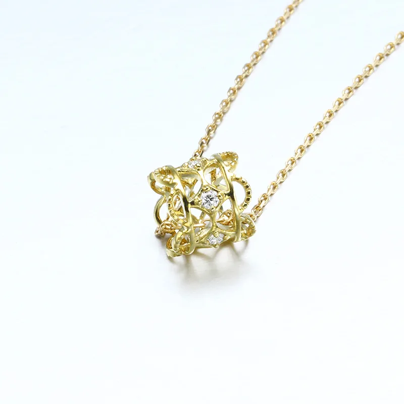 Ювелирные изделия из стерлингового серебра с узором полый одиночный кулон