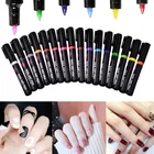 Ручка-маркер 3D на выбор, 16 цветов, кисть-маркер для акварели, инструменты для нейл-арта, маркер скетч, ручка для рисования и красоты ногтей TSLM1