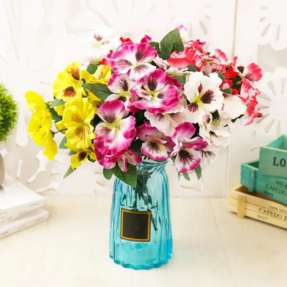 

80%HOT1Pc Artificial Flower Pansy Garden DIY Stage Party Home Wedding Craft Decoration