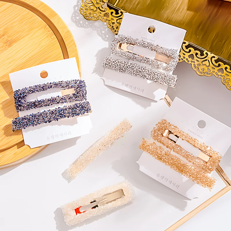 1 комплект прямоугольные корейские популярные заколки для волос модные женские