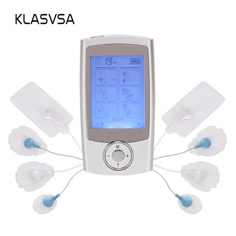 KLASVSA Электрический цифровой акупунктурный стимулятор мышц тела Электротерапия