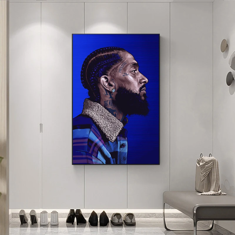 Абстрактная фигурка живопись известный американский рэпер Nipsey художественный