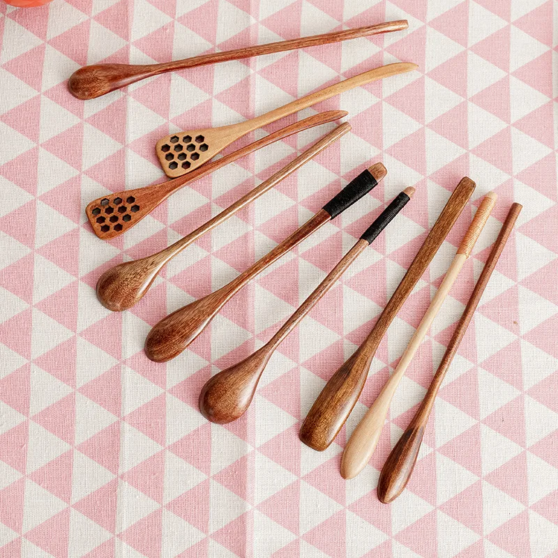 Деревянная ложка в японском стиле для риса салата десертов приправ сахарной соли