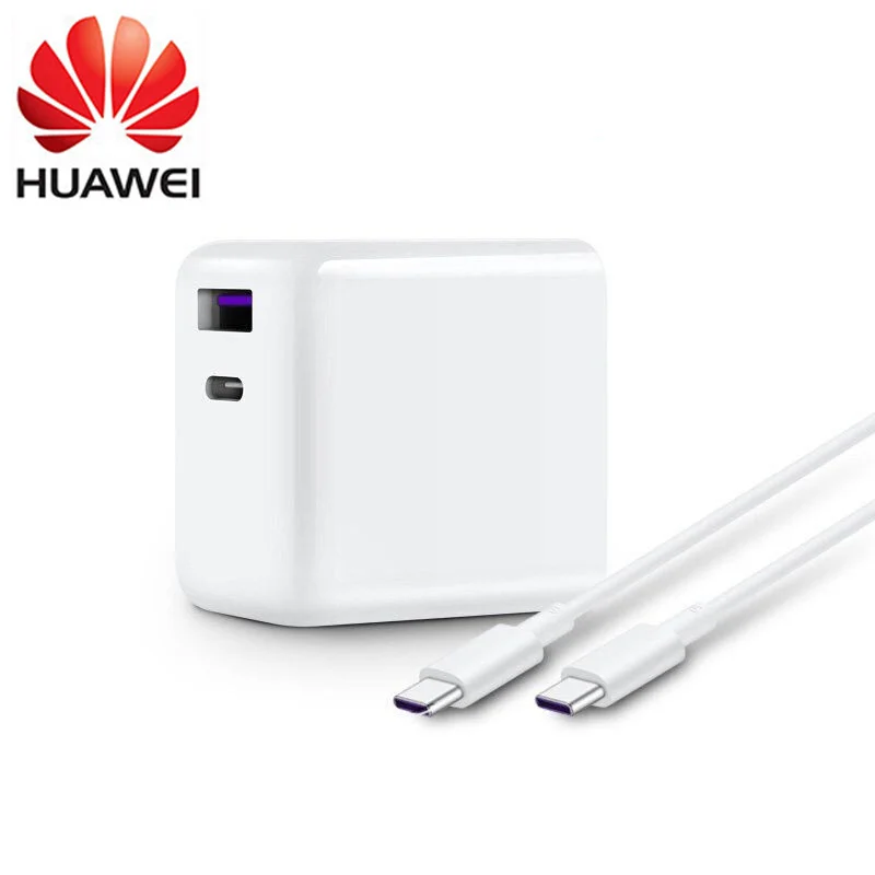 

100% оригинальное Супербыстрое зарядное устройство Huawei с нитридом галлия (макс. 65 Вт) для планшета/ноутбука Huawei P50 P40 Pro