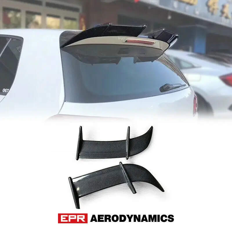 

For VOLKSWAGEN Golf MK6 GTI KT style Carbon Fiber Black Glossy Finished rear spoier Wing add on Exterior Accessories kit