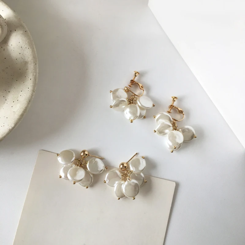 Милые ювелирные серьги Короткие стильные позолоченные женские темпераментные