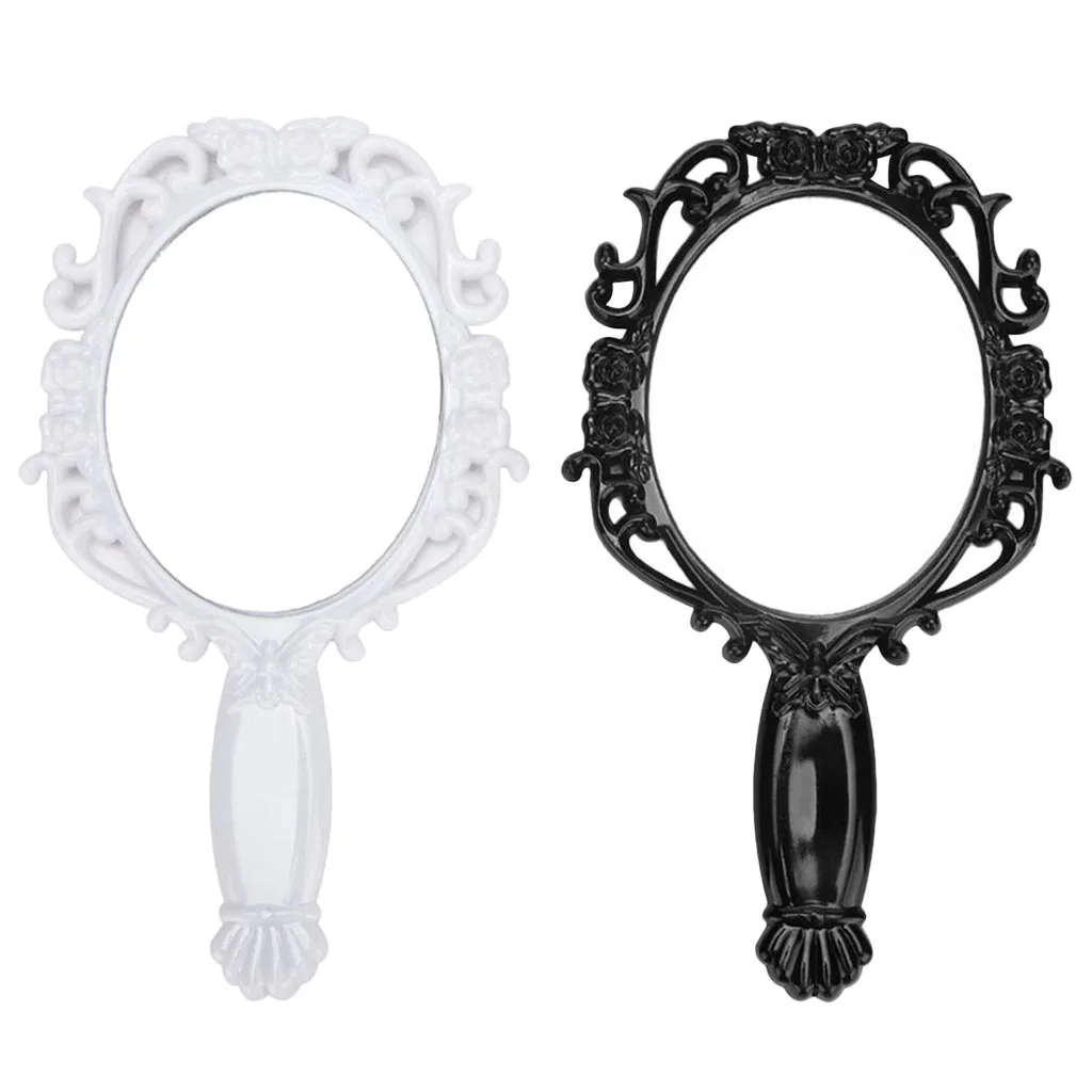 Зеркало для макияжа в винтажном стиле с овальным античным дизайном ручные
